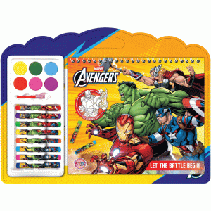 AVENGERS Colouring Set + สีน้ำและสีชอล์ก LET THE BATTLE BEGIN